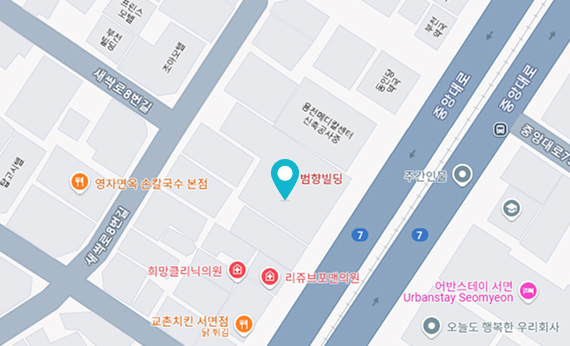 부산 지점 지도